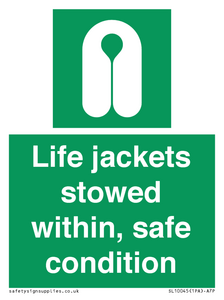Life jackets stowed within